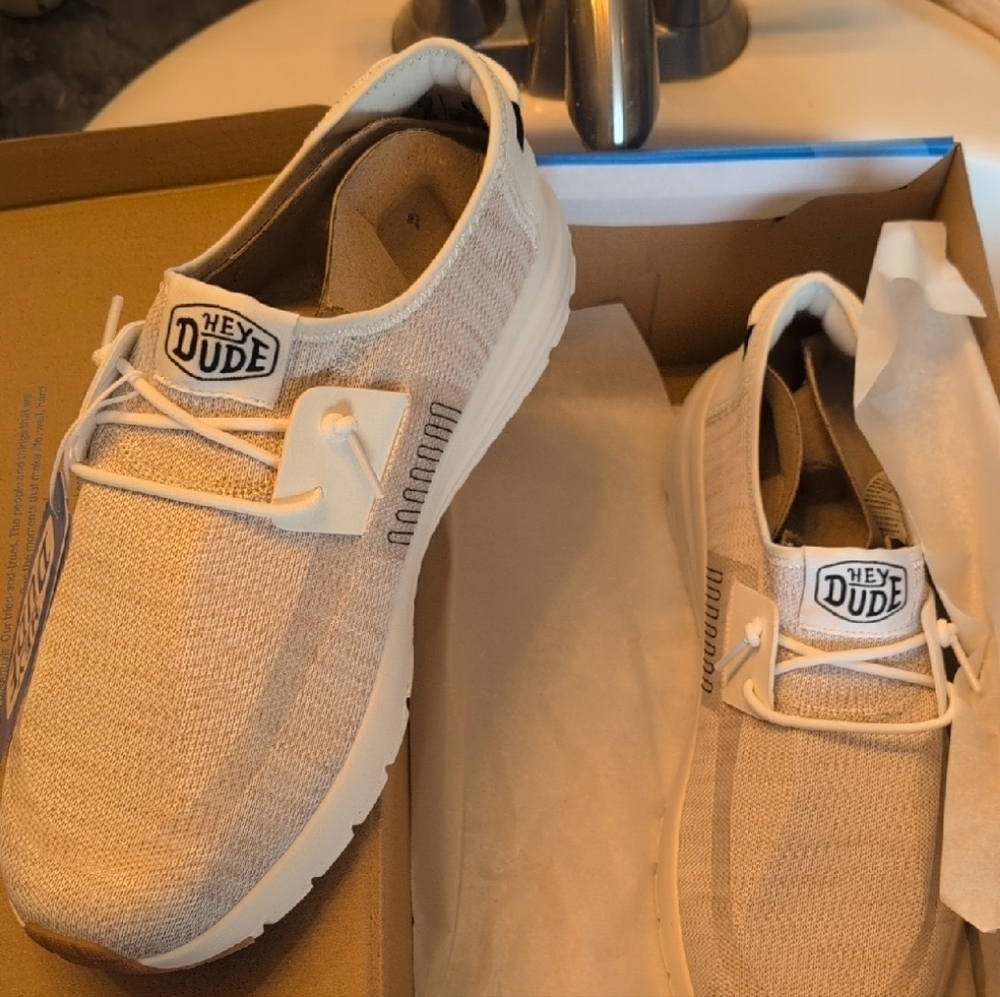 Hey Dude Sirocco White Sneakers